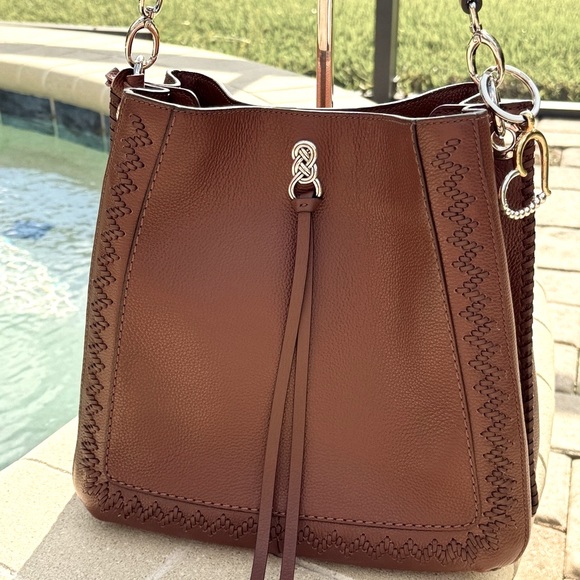 Brighton Handbags - Brighton Georgia Convertible Brown Leather Hobo Handbag